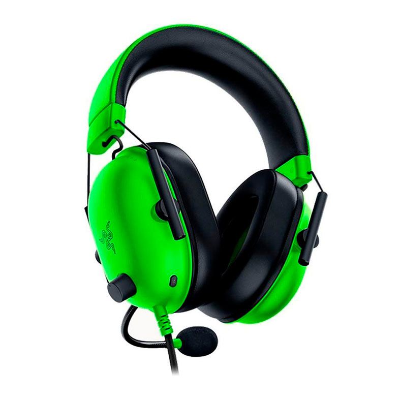 Headset Gamer Razer Blackshark V2 X, Drivers 50mm, Preto e verde, RZ04-03240600-R3U1