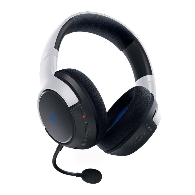 Headset Gamer Razer Kaira, Wireless, PS4/PS5, Drivers 50mm, Branco e Preto, RZ04-03980100-R3U1