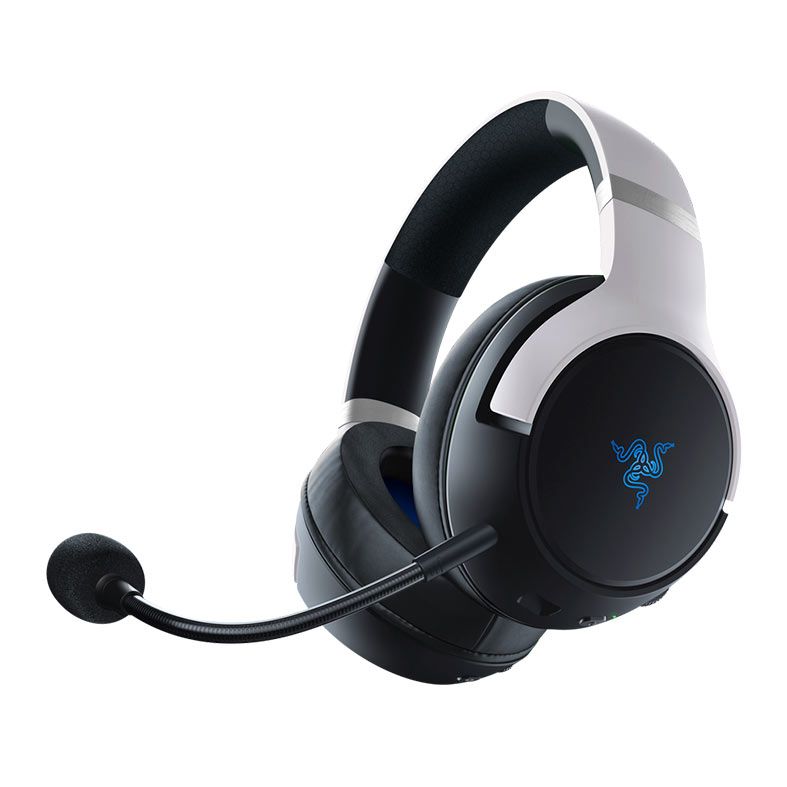 Headset Gamer Razer Kaira PRO, Wireless, Chroma, PS5/PS4/PC/Mobile, Drivers 50mm, Branco e Preto, RZ04-04030100-R3U1