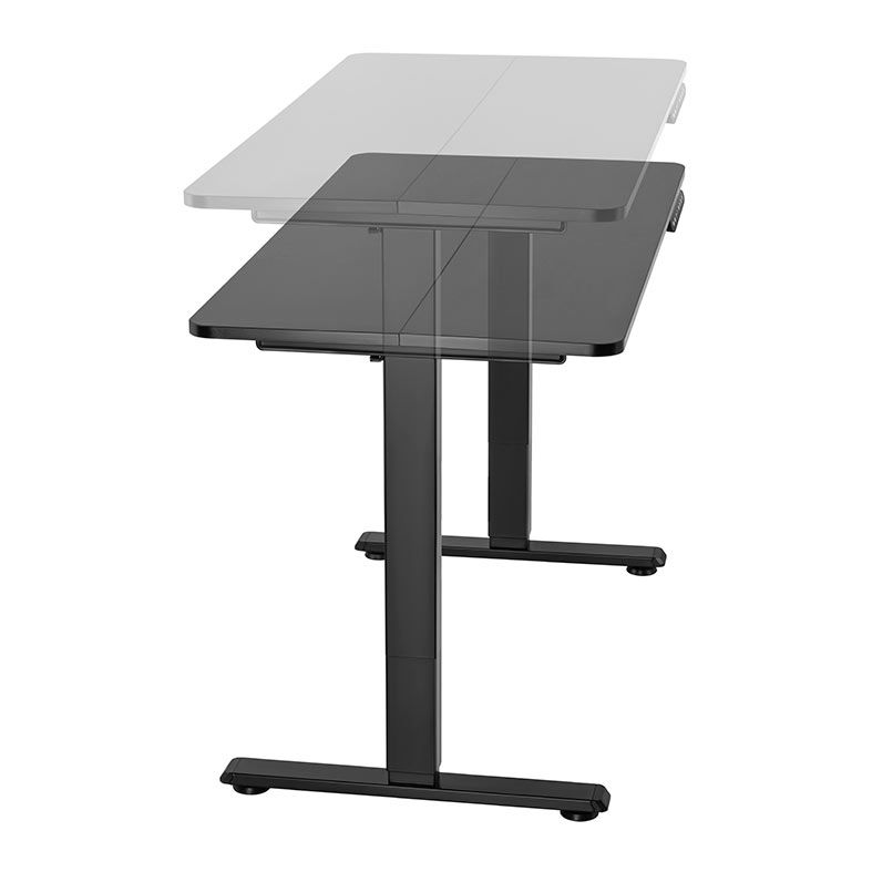 Mesa Gamer Brateck com Regulagem de Altura, 1 Motor, 120cm, Preto, S08-22RSE-B-B