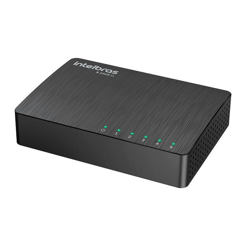 Switch Intelbras S1005G, 5 Portas, 10/100/1000, Preto, S1005G