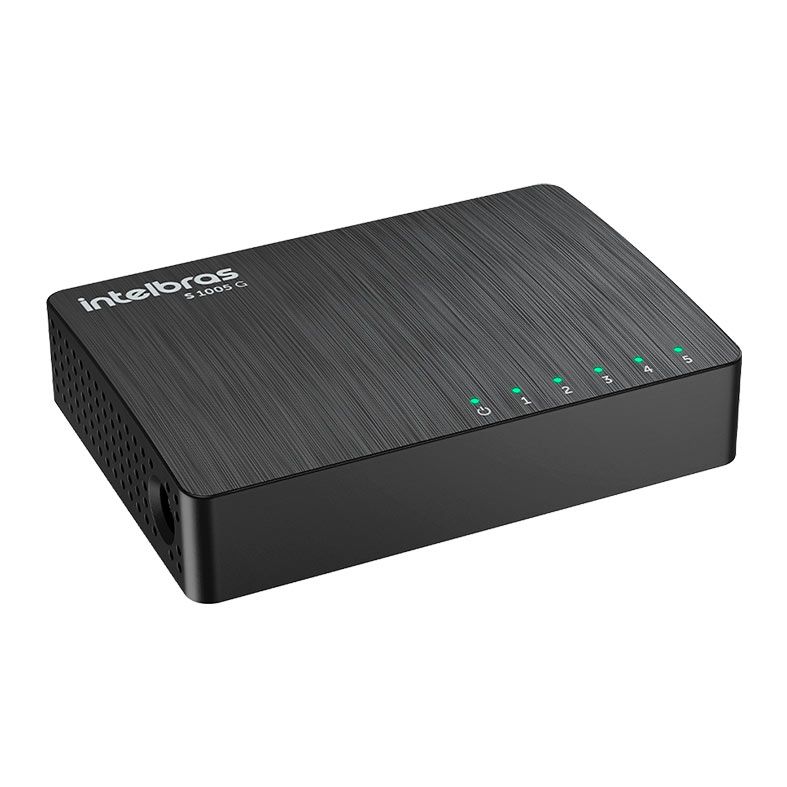 Switch Intelbras S1005G, 5 Portas, 10/100/1000, Preto, S1005G
