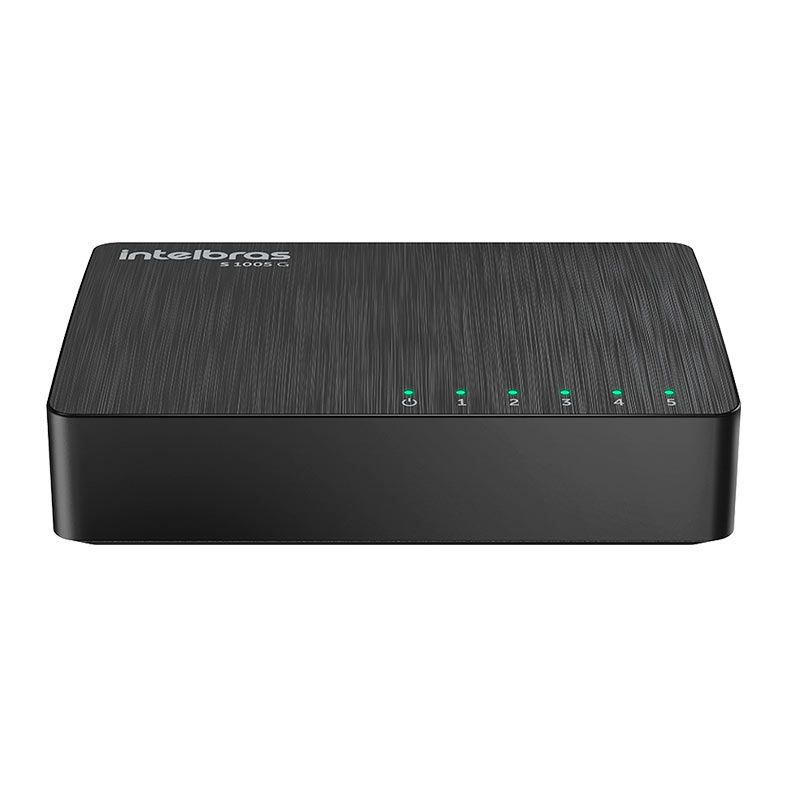Switch Intelbras S1005G, 5 Portas, 10/100/1000, Preto, S1005G