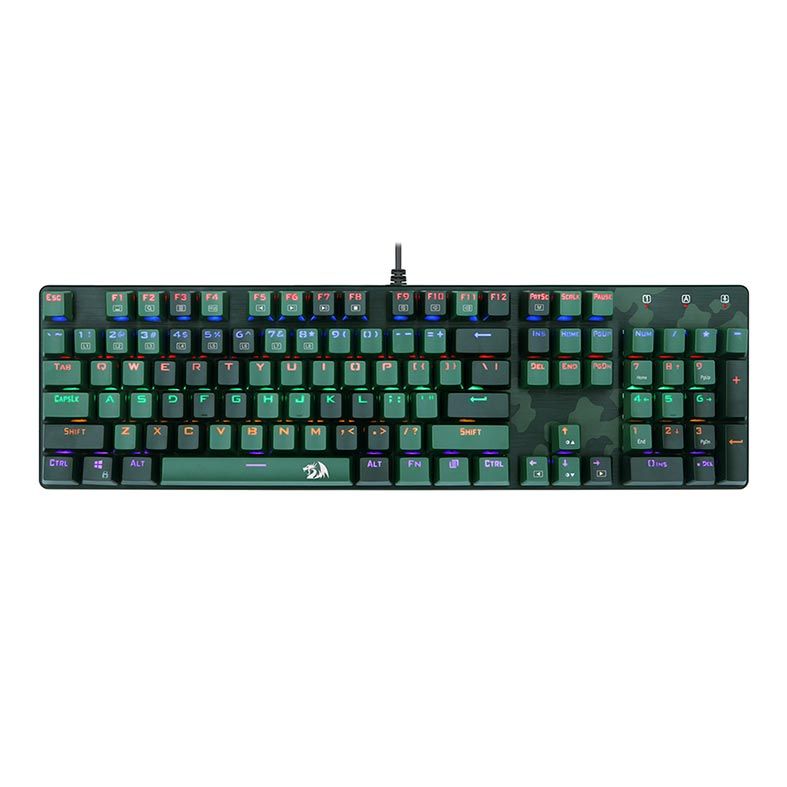 Kit Teclado e Mouse Redragon Led Rainbow, S108 LIGHT GREEN