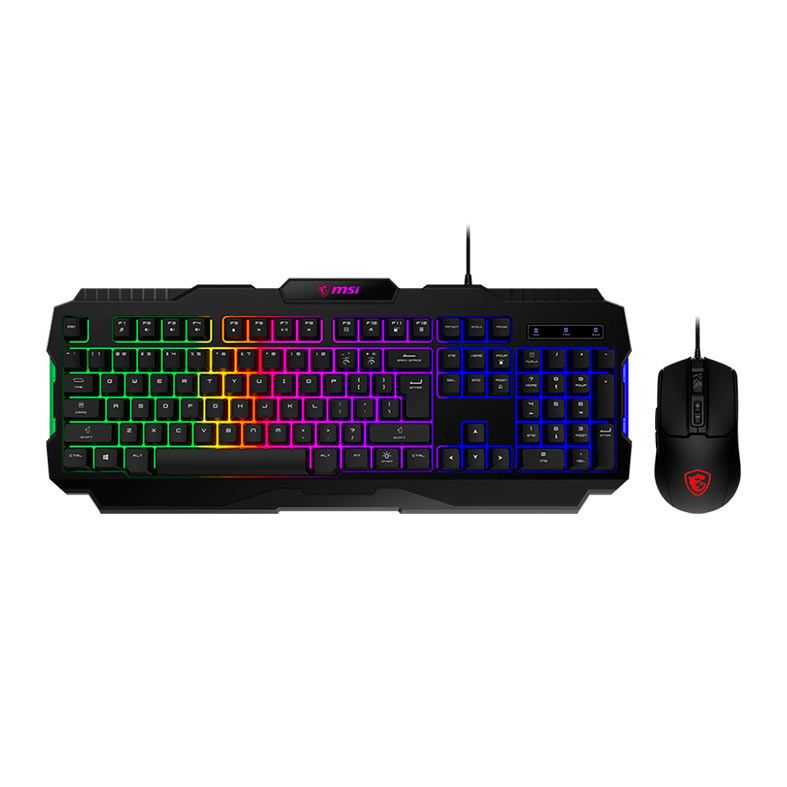 Kit Teclado e Mouse MSI Forge GK100, RGB, 6400DPI, FORGE-GK100-COMBO-US