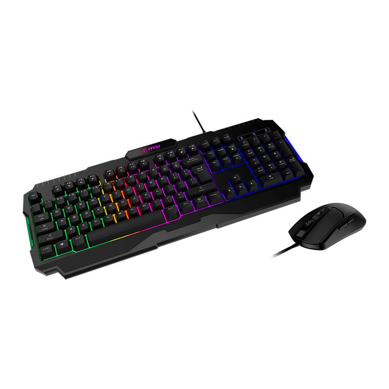 Kit Teclado e Mouse MSI Forge GK100, RGB, 6400DPI, FORGE-GK100-COMBO-US