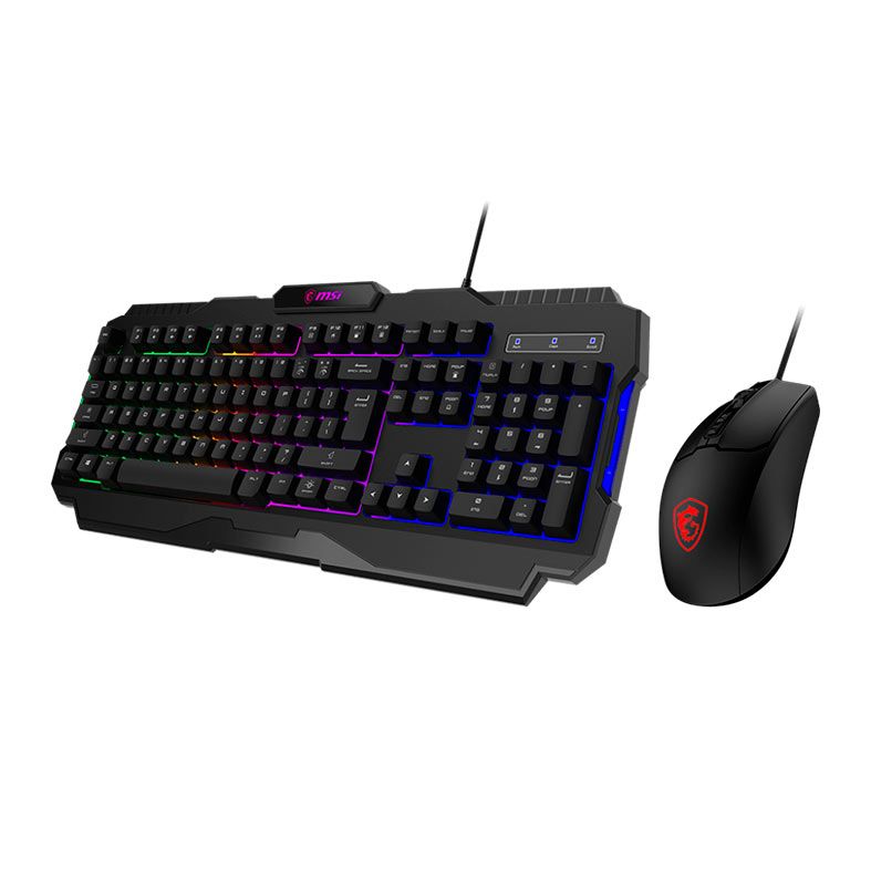 Kit Teclado e Mouse MSI Forge GK100, RGB, 6400DPI, FORGE-GK100-COMBO-US