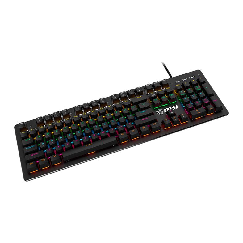 Teclado Mecanico MSI Forge GK300, RGB, Switch Azul, Preto, FORGE-GK300-BL-US