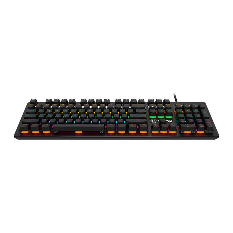 Teclado Mecanico MSI Forge GK300, RGB, Switch Azul, Preto, FORGE-GK300-BL-US