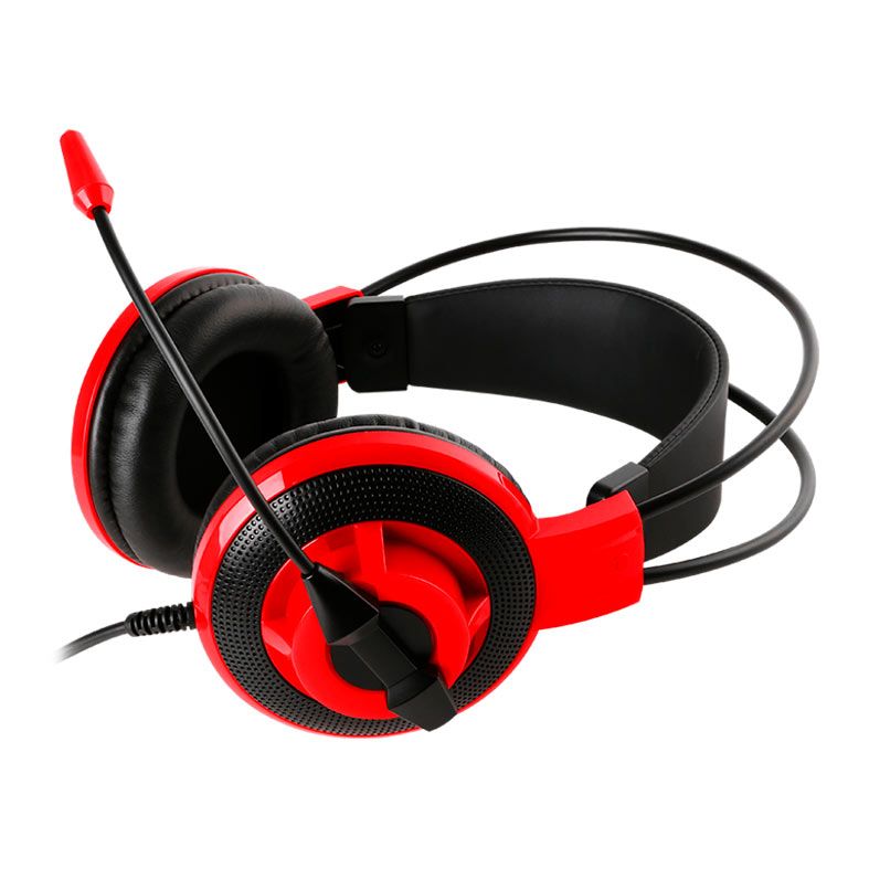 Headset Gamer MSI DS501, Drivers 40mm, 3.5mm, Preto e Vermelho, DS501-GAMING-HEADSET