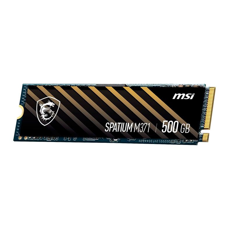 MSI M.2 SSD 500GB SPATIUM M371シリーズ SSD MSI Spatium M371, 500GB, M.2 2280, PCIe NVMe, Leitura 2200MB/s