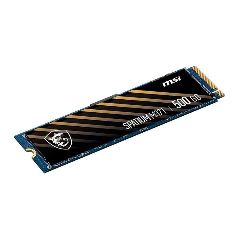 SSD MSI Spatium M371, 500GB, M.2 2280, PCIe NVMe, Leitura 2200MB/s, Gravacao 1150MB/s, S78-440K160-P83