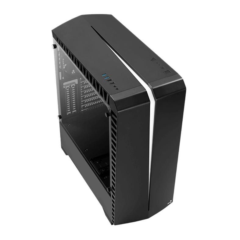 Gabinete AeroCool Scar RGB Preto Lateral Vidro, SCAR-G-BK-V1