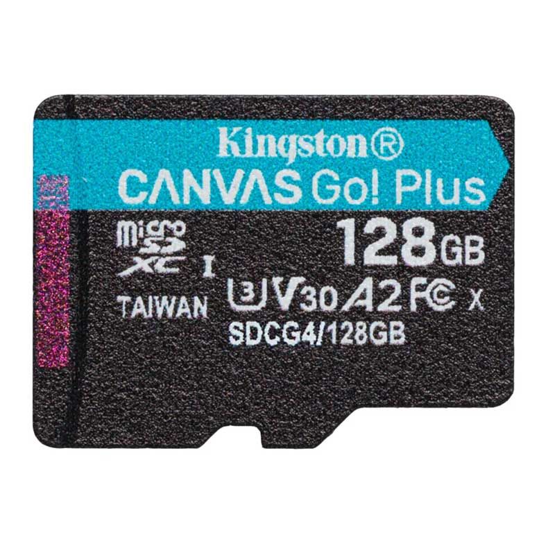 Cartao de Memoria Kingston Canvas Go Plus, 128GB, MicroSDXC, SDCG4-128GB