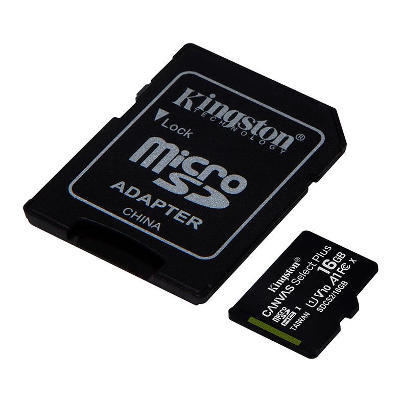 Cartao de Memoria Kingston 16GB Classe 10 Micro SDHC + Adaptador, SDCS2/16GB