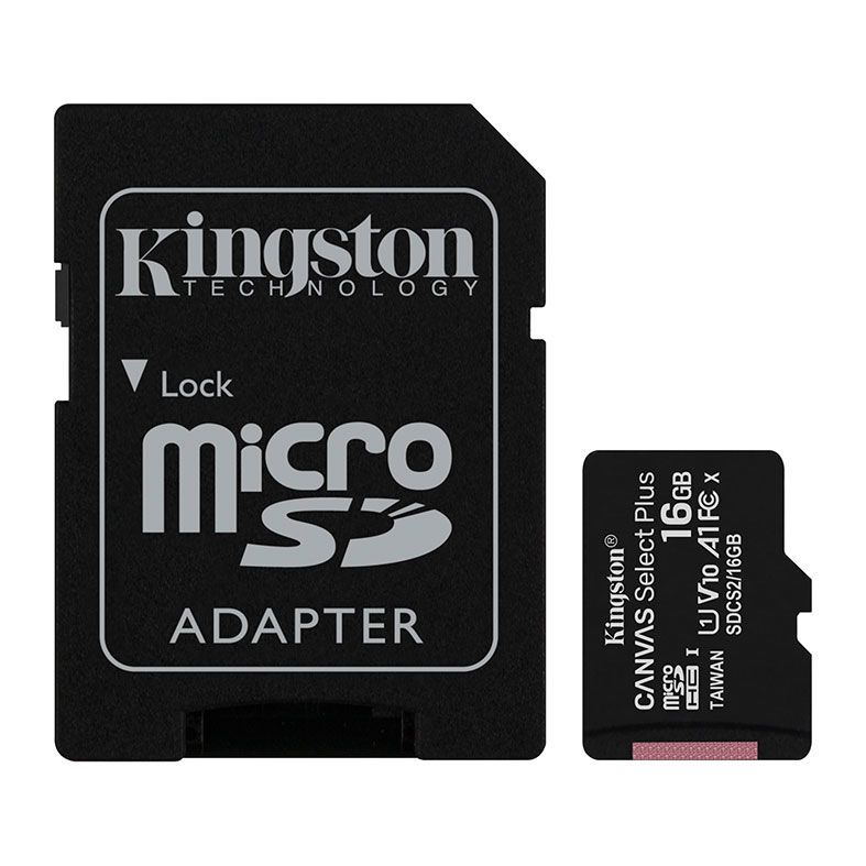 Cartao de Memoria Kingston 16GB Classe 10 Micro SDHC + Adaptador, SDCS2/16GB
