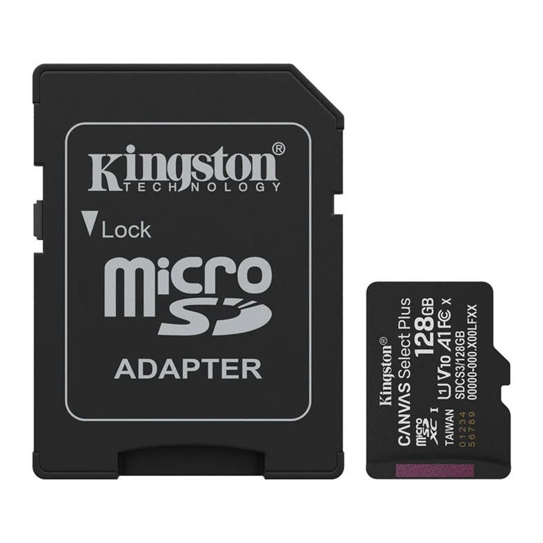 Cartao de Memoria Kingston, 128GB, MicroSDXC, SDCS3-128GB