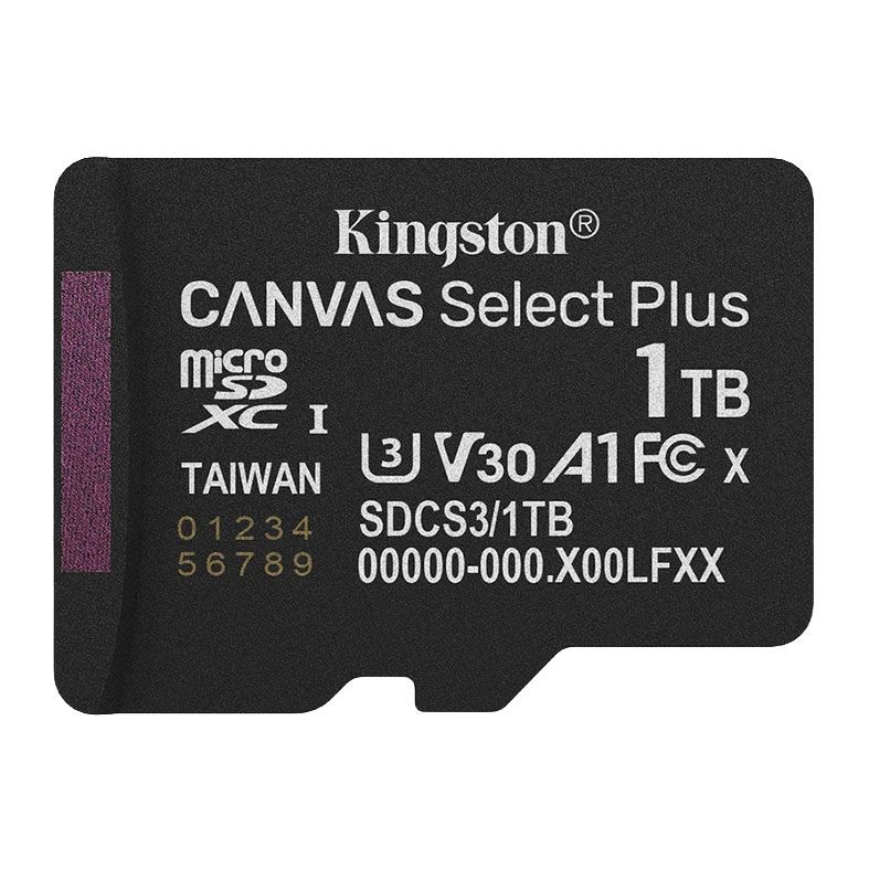 Cartao de Memoria Kingston Canvas Select Plus Gen3, 1TB, MicroSDXC, SDCS3-1TB