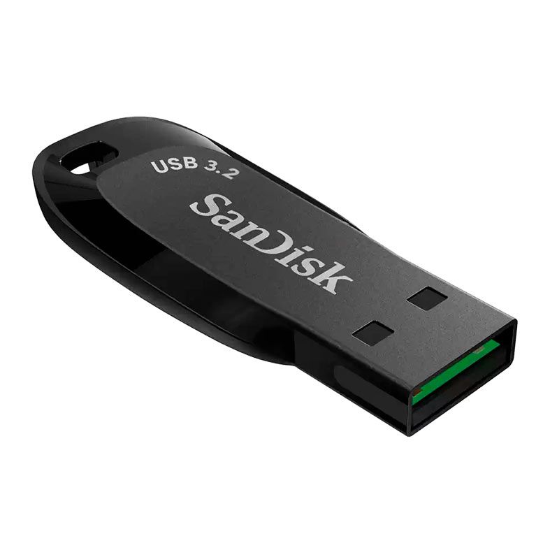 Pen Drive SanDisk Ultra Shift, 64GB, USB 3.2, Preto, SDCZ410-064G-G46