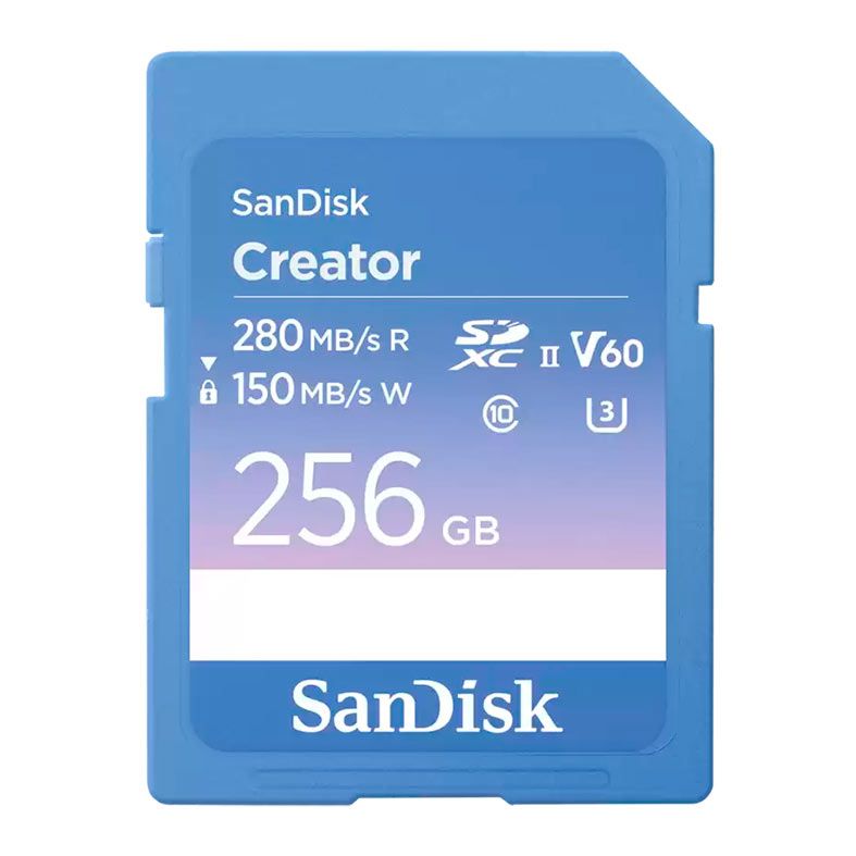 Cartao de Memoria Sandisk Creator, 256GB, UHS-II, SDXC, SDSDXEP-256G-GNCIS