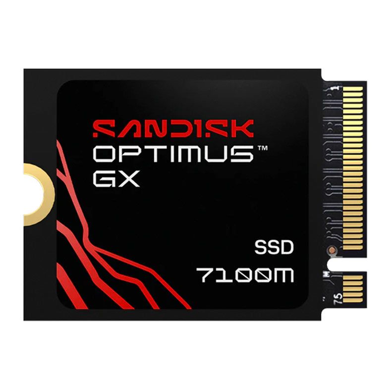 SSD Sandisk Optimus GX 7100M, 1TB, M.2 2230, PCIe NVMe, Leitura 7250 MB/s, Gravacao 6900 MB/s, SDSP71100TAT-000E0