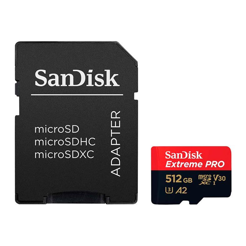 Cartao de Memoria Sandisk Extreme Pro, 512GB, MicroSDXC UHS-I, Com Adaptador, SDSQXCD-512G-GN6MA