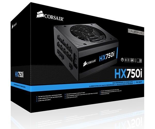 Fonte Corsair HX750i Series 750W 80 Plus Platinum Full Modular, CP-9020072-NA