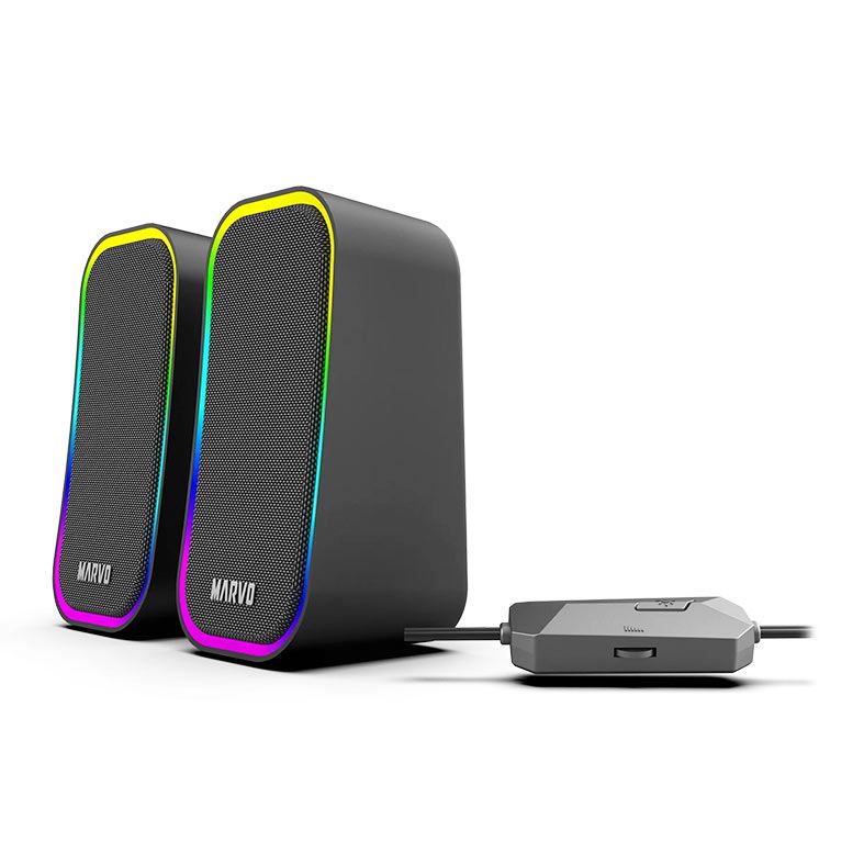 Caixa de Som Marvo SG-285, RGB, 3W RMS, Preta, SG-285-BK