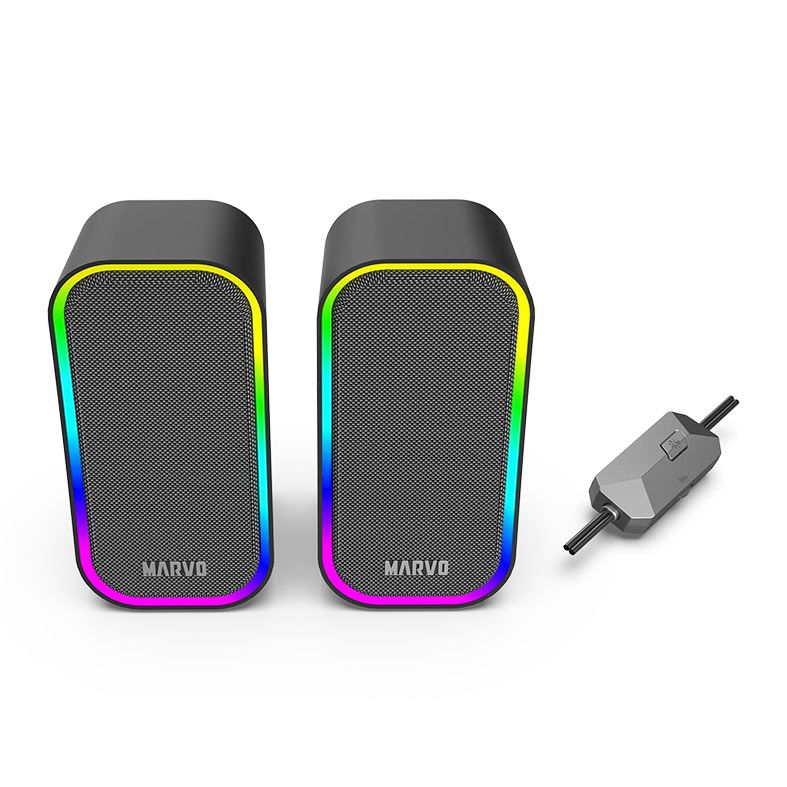 Caixa de Som Marvo SG-285, RGB, 3W RMS, Preta, SG-285-BK