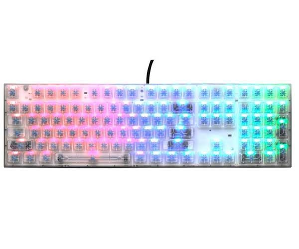 Teclado Mecânico Cooler Master MasterKeys Pro L RGB Crystal Edition Cherry MX Blue, SGK-6020-TPCL1-US
