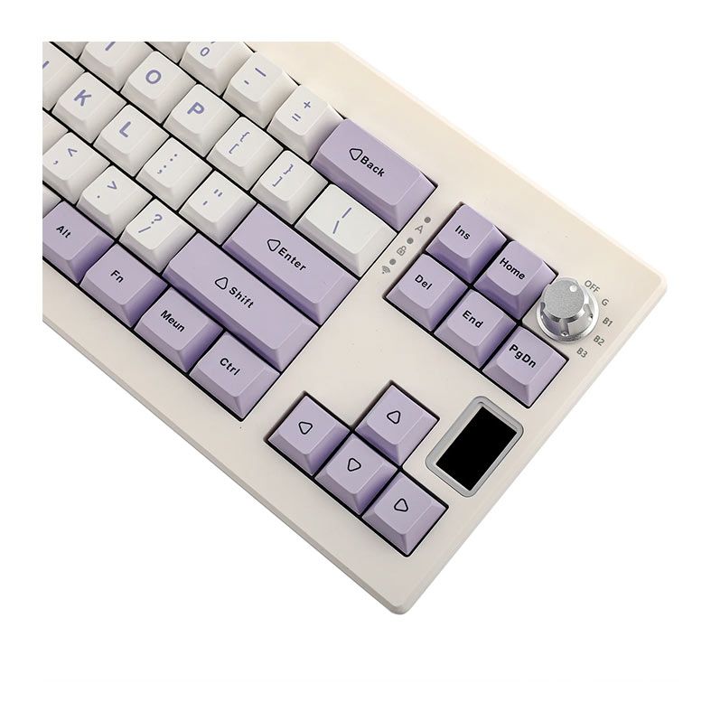 Teclado Mecanico Epomaker Shadow X, ARGB, Switch Wisteria, White Purple, SHADOWX-WP-WS