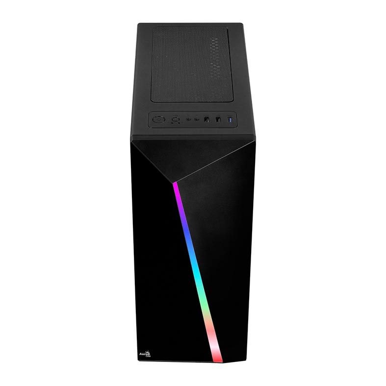 Gabinete Gamer AeroCool Shard RGB Lateral Acrilico Preto, SHARD-A-BK-V1