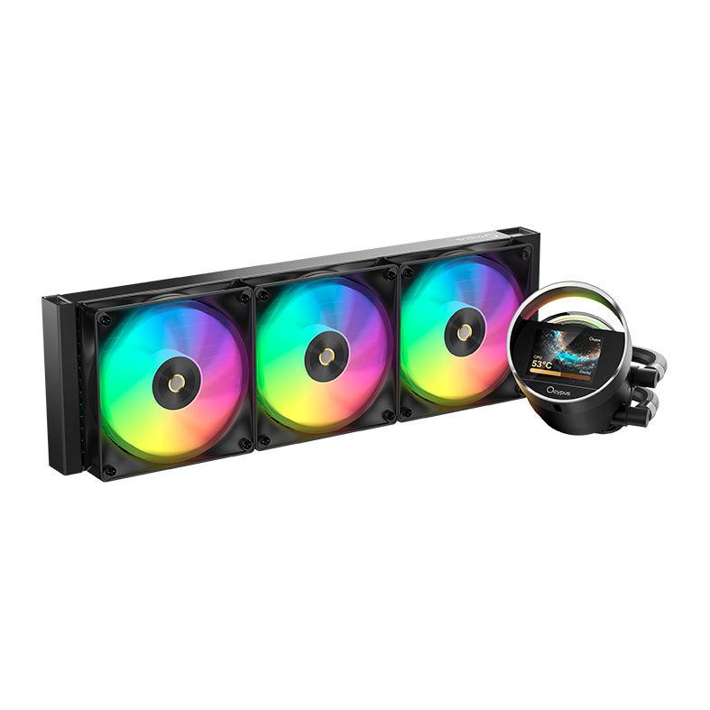 Water Cooler Ocypus Sigma L36, ARGB, Com Tela IPS LCD 2.4, 360mm, Preto, SIGMA-L36-BK3AAWWN00X-GL