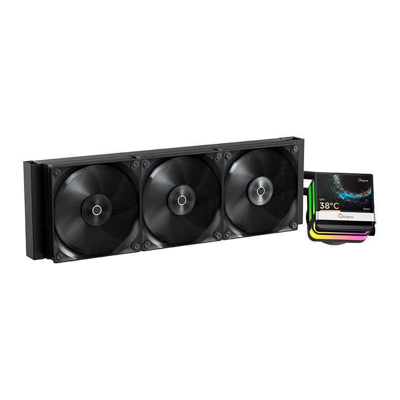 Water Cooler Ocypus Sigma L36 Pro, ARGB, Com Tela IPS LCD 3.5, 360mm, Preto, SIGMA-L36-BK3ANWL00P-GL