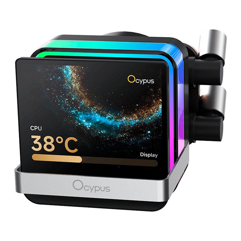 Water Cooler Ocypus Sigma L36 Pro, ARGB, Com Tela IPS LCD 3.5, 360mm, Preto, SIGMA-L36-BK3ANWL00P-GL