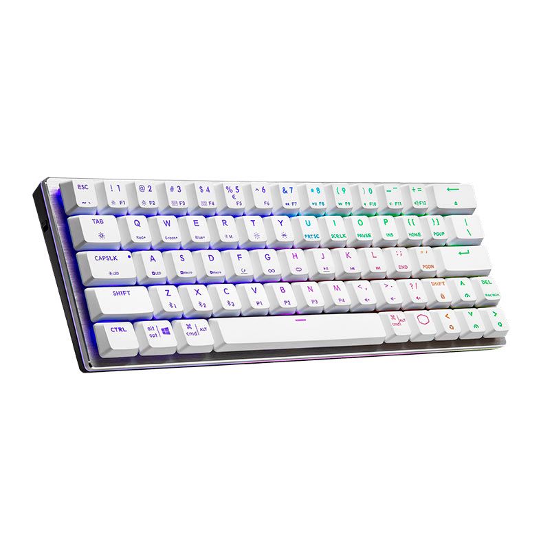 Teclado Mecanico Gamer Cooler Master SK622, RGB, Wireless, Switch Azul, Prata e Branco, SK-622-SKTL1-US