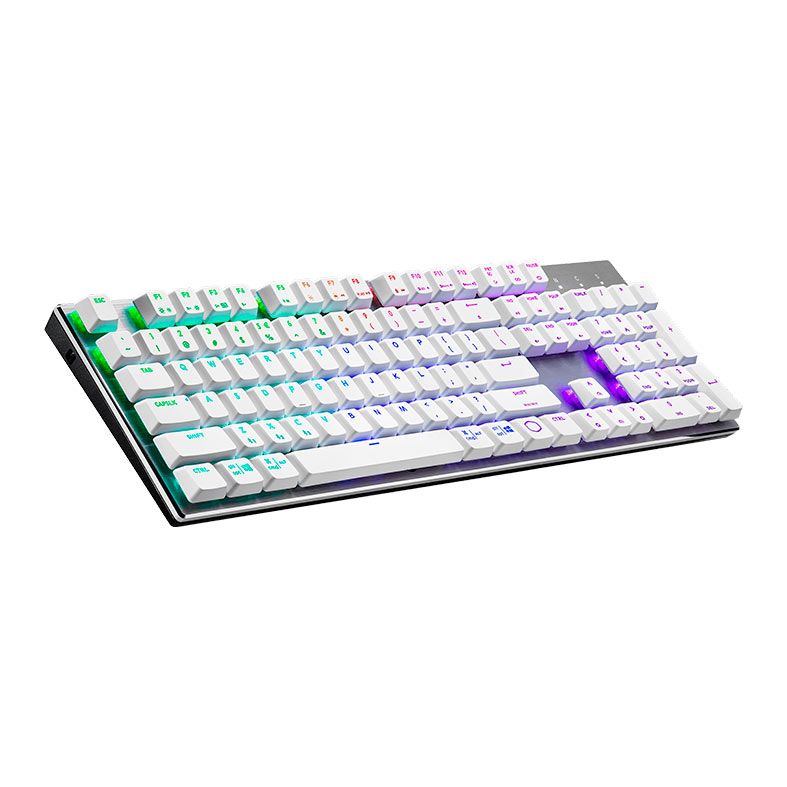 Teclado Mecanico Gamer Cooler Master SK653, RGB, Wireless, Switch Vermelho, Prata e Branco, SK-653-SKTR1-US