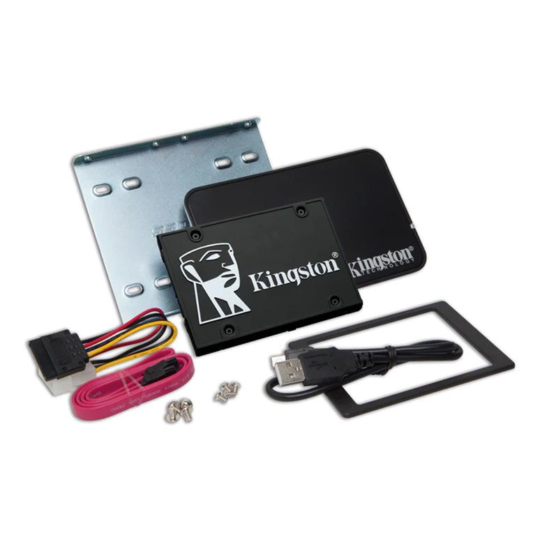 SSD Kingston KC600, 1TB, Sata III 6GB/s, Leitura 550MB/s, Gravacao 520MB/s, Kit Upgrade Desktop/Notebook, SKC600B-1024G
