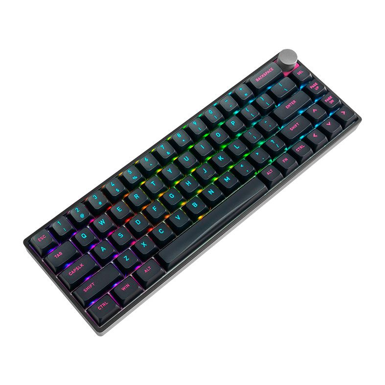 Teclado Mecanico Skyloong GK68, RGB, Switch Optico Vermelho, Preto, SKL-GK68-RGB-RD-BK