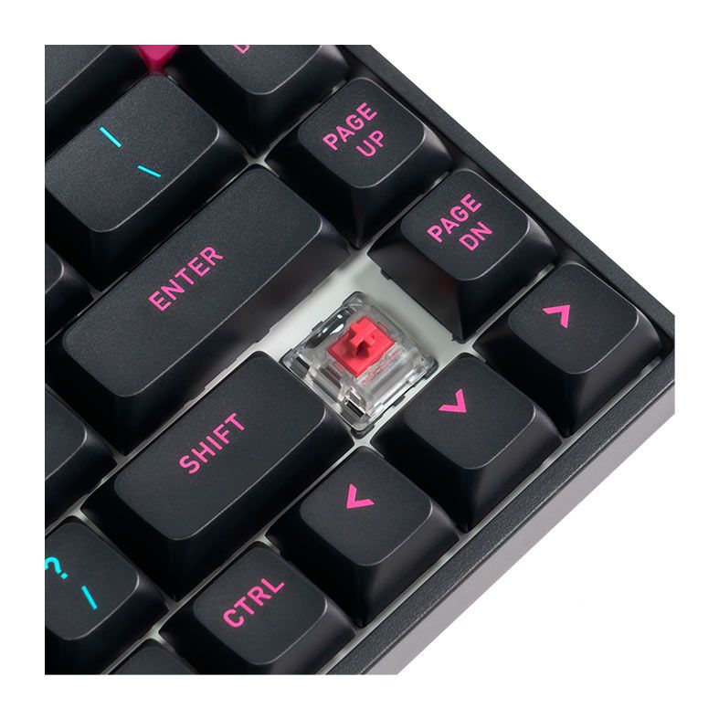Teclado Mecanico Skyloong GK68, RGB, Switch Optico Vermelho, Preto, SKL-GK68-RGB-RD-BK