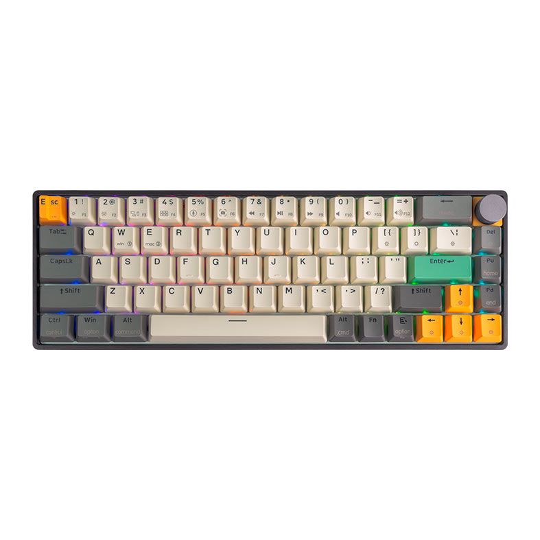Teclado Mecanico Skyloong GK68, RGB, Switch Optico Vermelho, Tigry, SKL-GK68-RGB-RD-TY