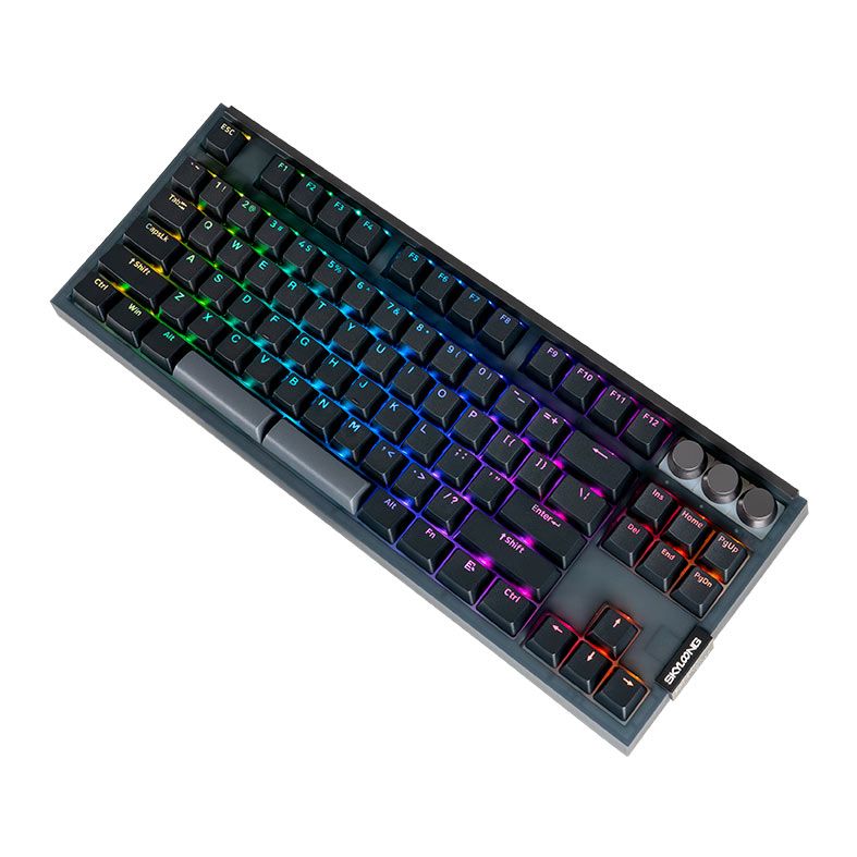 Teclado Mecanico Skyloong GK87, RGB, Switch Optico Vermelho, Preto, SKL-GK87-RGB-RD-BK