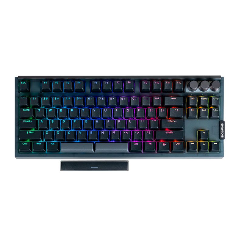 Teclado Mecanico Skyloong GK87, RGB, Switch Optico Vermelho, Preto, SKL-GK87-RGB-RD-BK