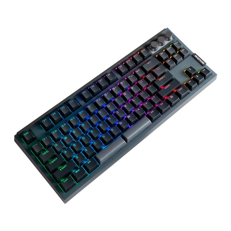 Teclado Mecanico Skyloong GK87, RGB, Switch Optico Vermelho, Preto, SKL-GK87-RGB-RD-BK