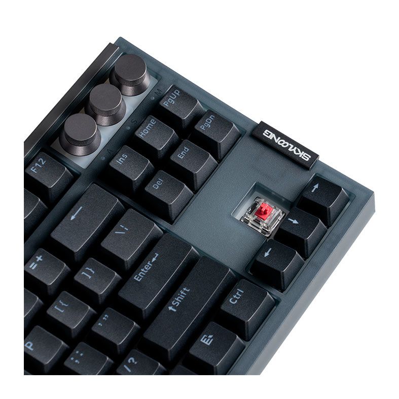 Teclado Mecanico Skyloong GK87, RGB, Switch Optico Vermelho, Preto, SKL-GK87-RGB-RD-BK