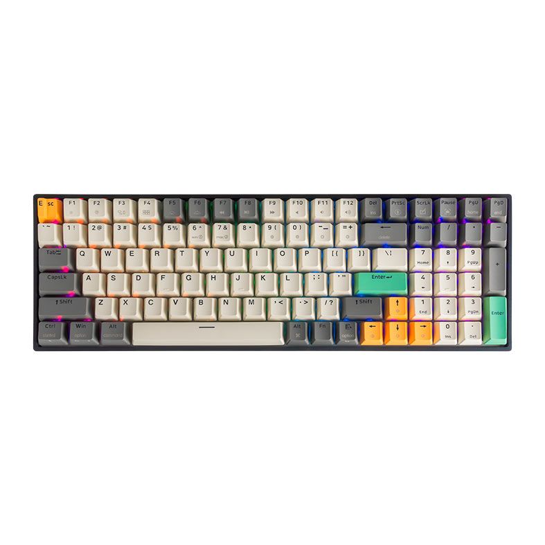 Teclado Mecanico Skyloong GK96, RGB, Switch Optico Marrom, Tigry, SKL-GK96-RGB-BW-TY