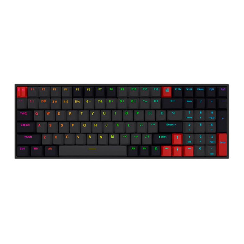 Teclado Mecanico Skyloong GK96, RGB, Switch Optico Vermelho, Preto, SKL-GK96-RGB-RD-GY-RD