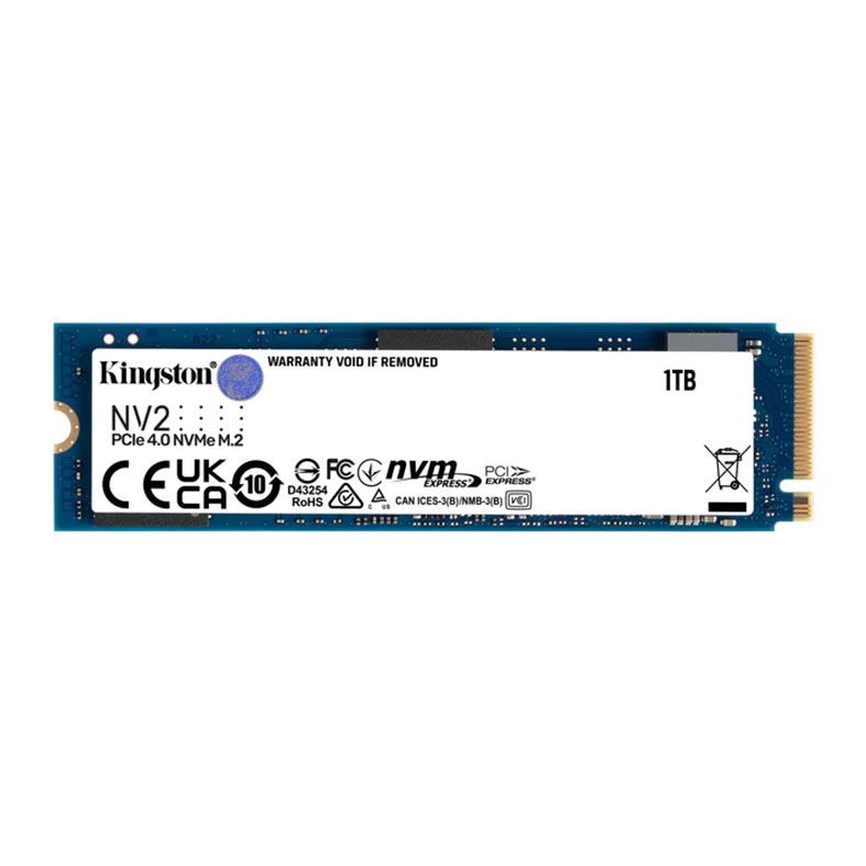 SSD Kingston NV2, 1TB, M.2 2280, PCIe NVMe, Leitura 3500MB/s, Gravacao 2100MB/s, SNV2S-1000G