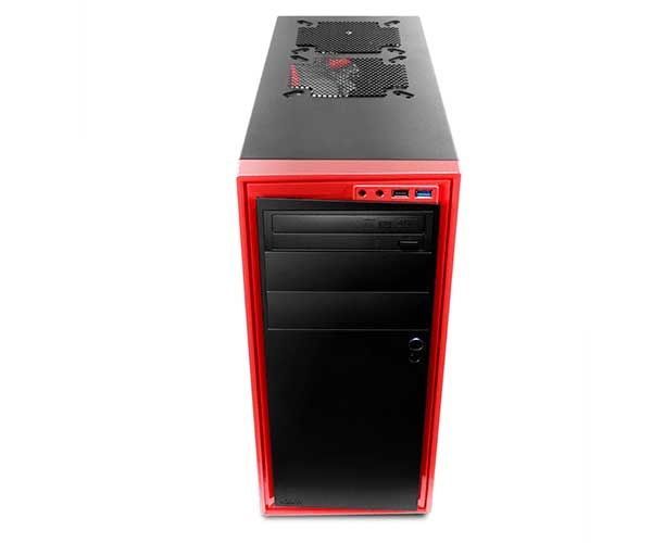 Gabinete NZXT Source 210 Preto/Vermelho Com Janela, S210W-RED