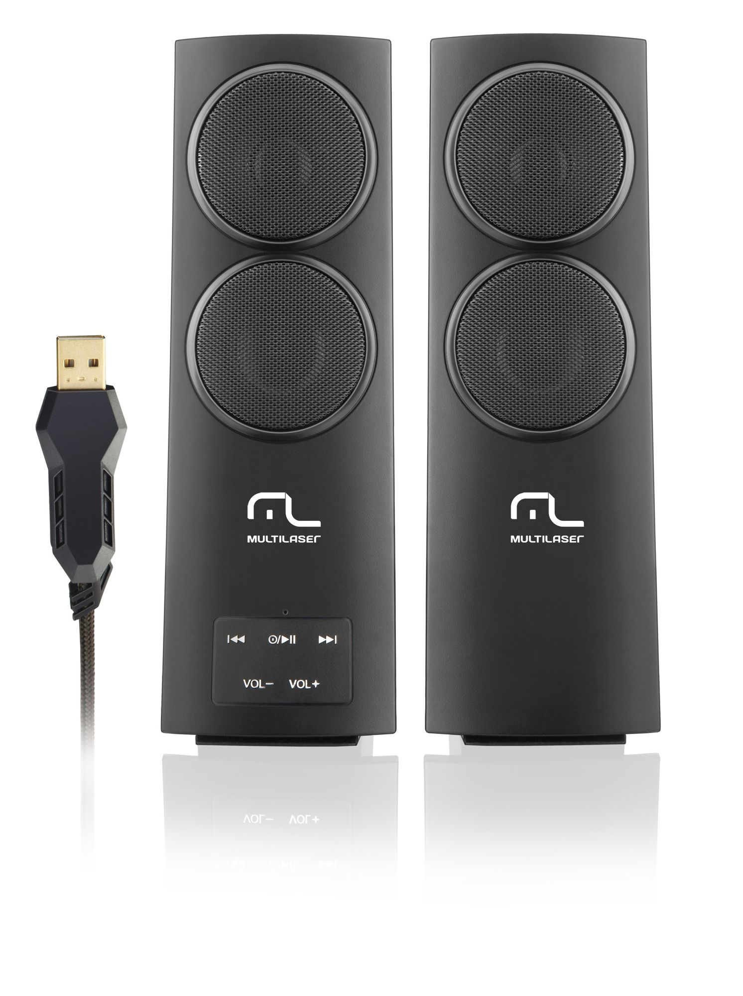 Caixa de Som Gamer Multi Super BASS USB Black, SP152 - BOX